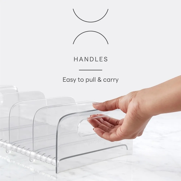 YouCopia 2 Freezer Rack 15" BPA-Free Clear Fridge Organizer + adjustable divider - Picture 3 of 6